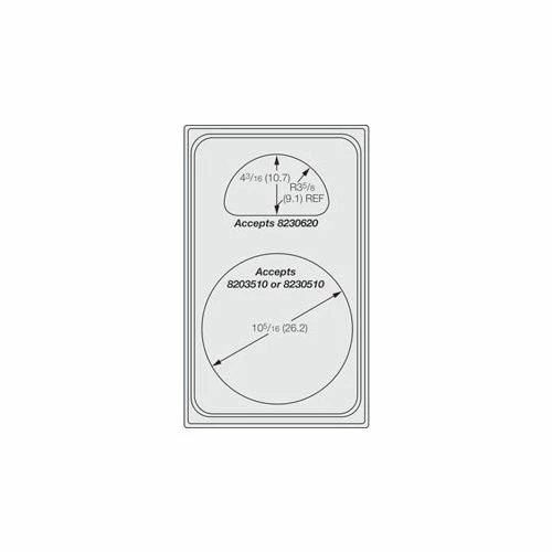 Vollrath® Miramar™ Night Sky Single Template - One Casserole and One Half Oval