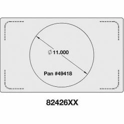 Vollrath® Miramar Cookware Single Size Template 8242614 One Large Round Stainless Plain Edge