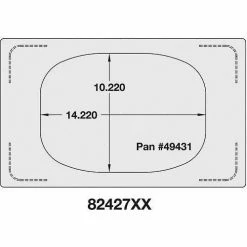 Vollrath® Miramar Cookware Single Size Template, 8242714, One Large Oval, Stainless, Plain Edge