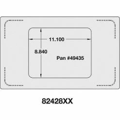 Vollrath® Miramar Cookware Single Size Template 8242814 One Small Food Pan Stainless Plain Edge
