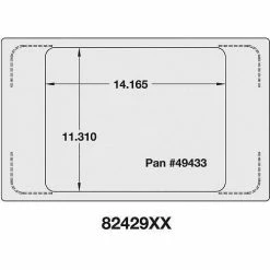Vollrath® Miramar Cookware Single Size Template 8242916 One Large Food Pan Stainless Satin Edge