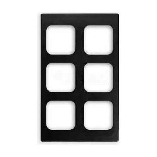 Vollrath® Miramar Resin Template For Contemporary Pan, 8244318, Six Squares, Solid Black