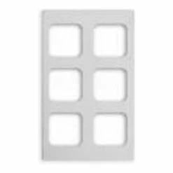 Vollrath® Miramar Resin Template For Contemporary Pan, 8244320, Six Squares, White Stone
