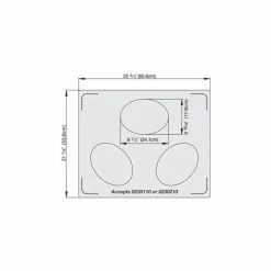 Vollrath® Miramar™ Plain SS Double Well Template - 3 Small Ovals