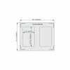 Vollrath® Miramar™ Plain SS Double Well Template- 2 Rectangles