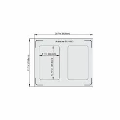 Vollrath® Miramar™ Plain SS Double Well Template- 2 Rectangles