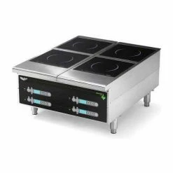 Vollrath® Cayenne Heavy-Duty Induction Hot Plate, 924HIDC, Four-Hob Digital, 24"X13-5/8"X30"