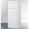 Summit Appliance Summit-Two-Door Cycle Defrost Refrigerator-Freezer, White, 21-1/2"W