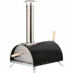 WPPO Le Peppe Portable Eco Wood Fired Pizza Oven, Black