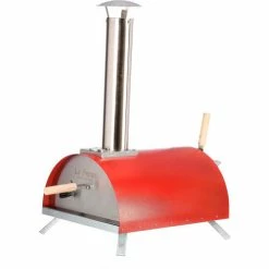 WPPO Le Peppe Portable Eco Wood Fired Pizza Oven, Red